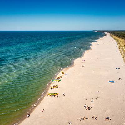 Grafika Dębki ustronne miejsca do plażowania